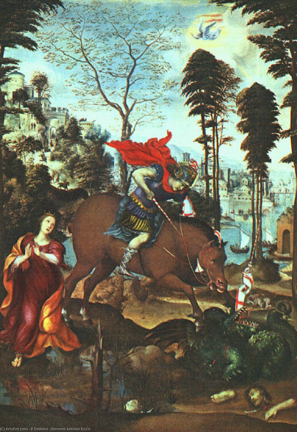 St George And The Dragon — Il Sodoma (giovanni Antonio Bazzi)