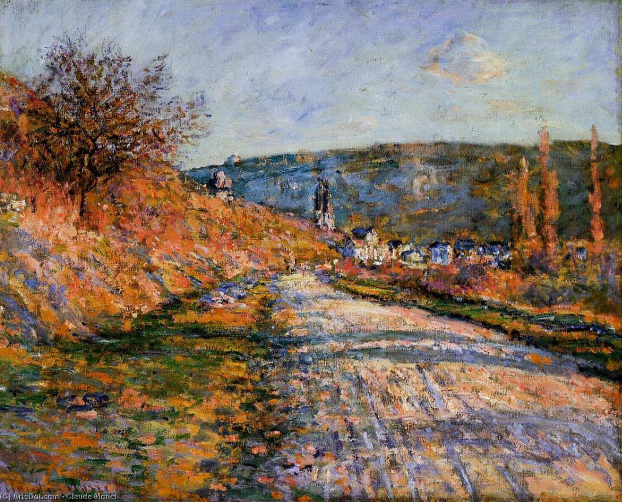 The Road To Vetheuil — Claude Monet