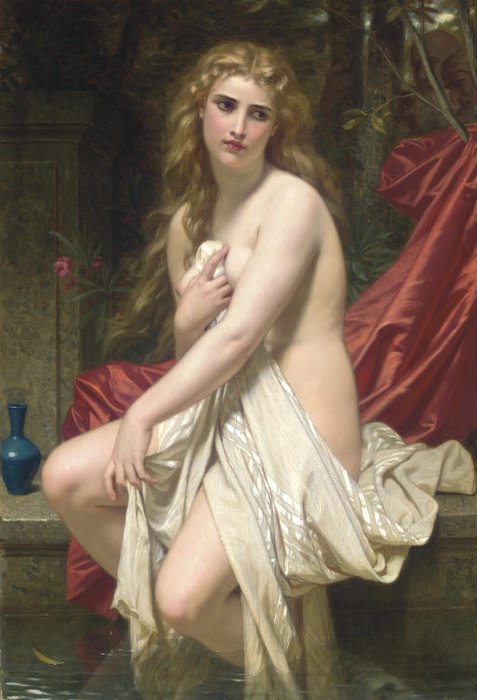 Susannah At Her Bath — Hugues Merle