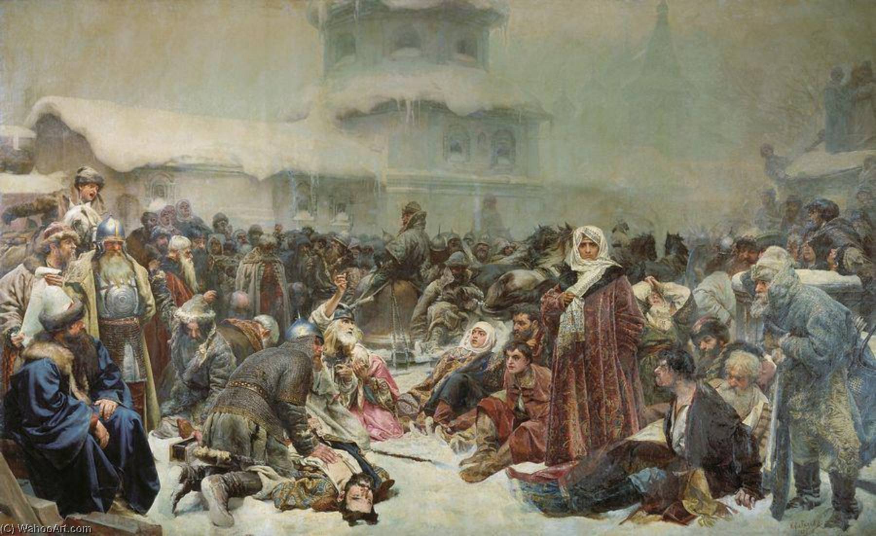 Martha The Mayoress Of Novgorod — Klavdi Vasilievich Lebedev