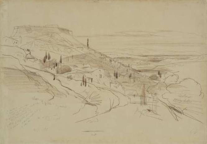 The Fortress Of San George, Near Argostoli, Cephalonia — Edward Lear