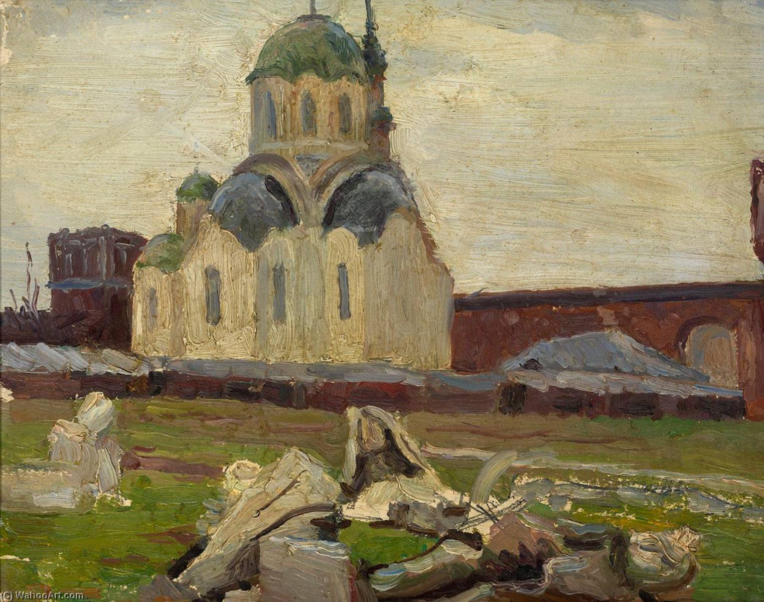 Monastery — Mikhail Nesterov