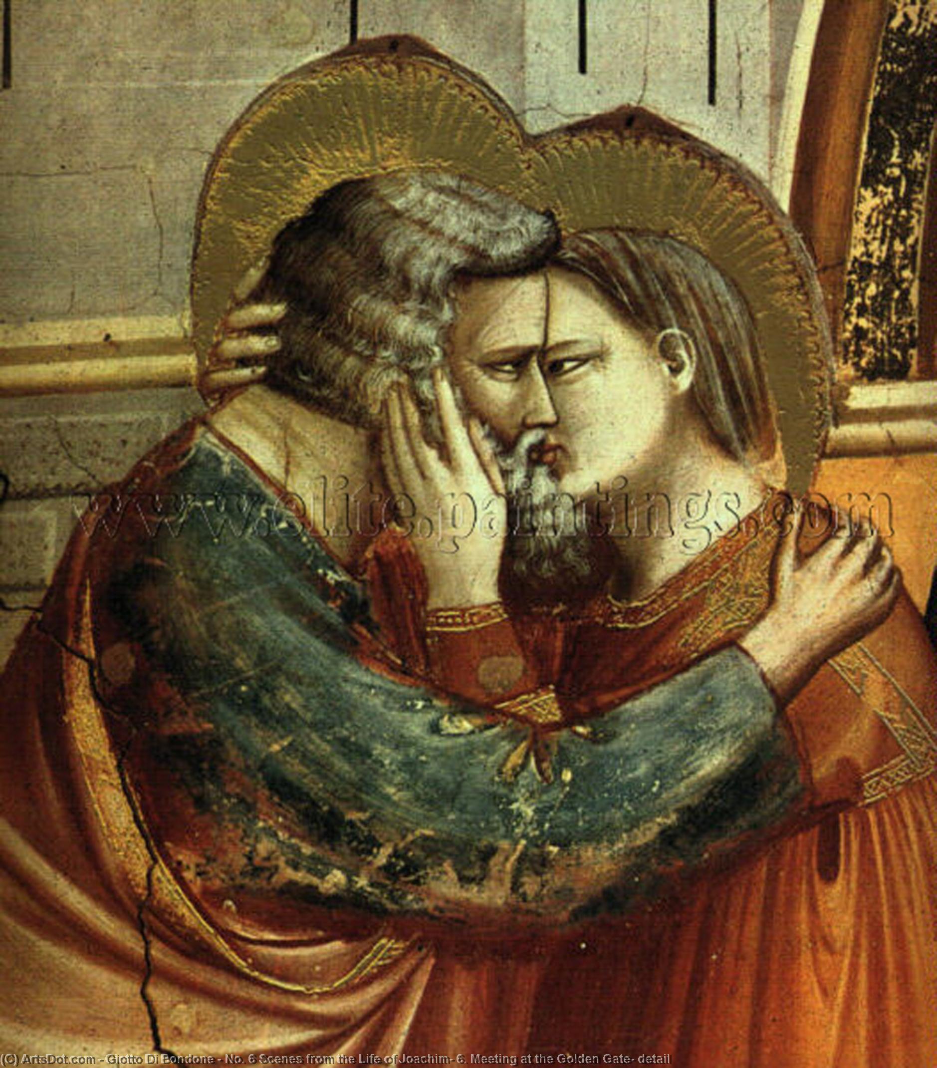 No. 6 Scenes From The Life Of Joachim: 6. Meeting At The Golden Gate, Detail — Giotto Di Bondone