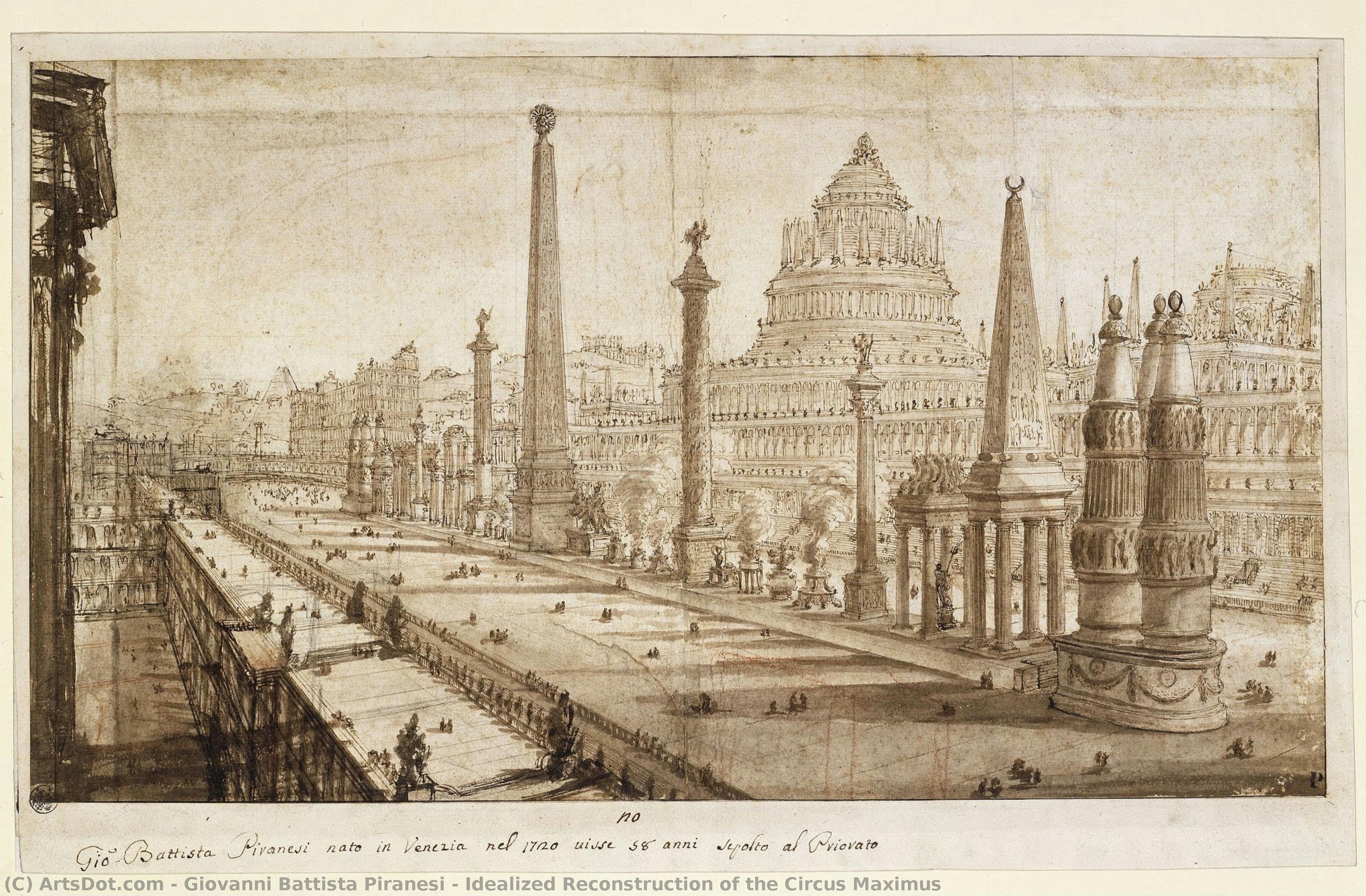Idealized Reconstruction Of The Circus Maximus — Giovanni Battista Piranesi