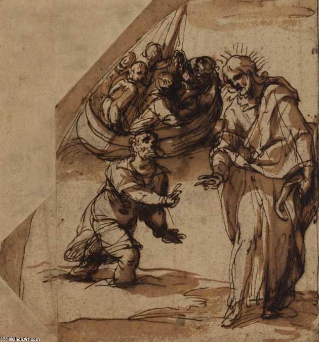 Christ Walking On The Water And Saint Peter — Carlo Cignani