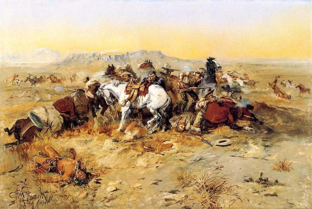 A Desperate Stand — Charles Marion Russell