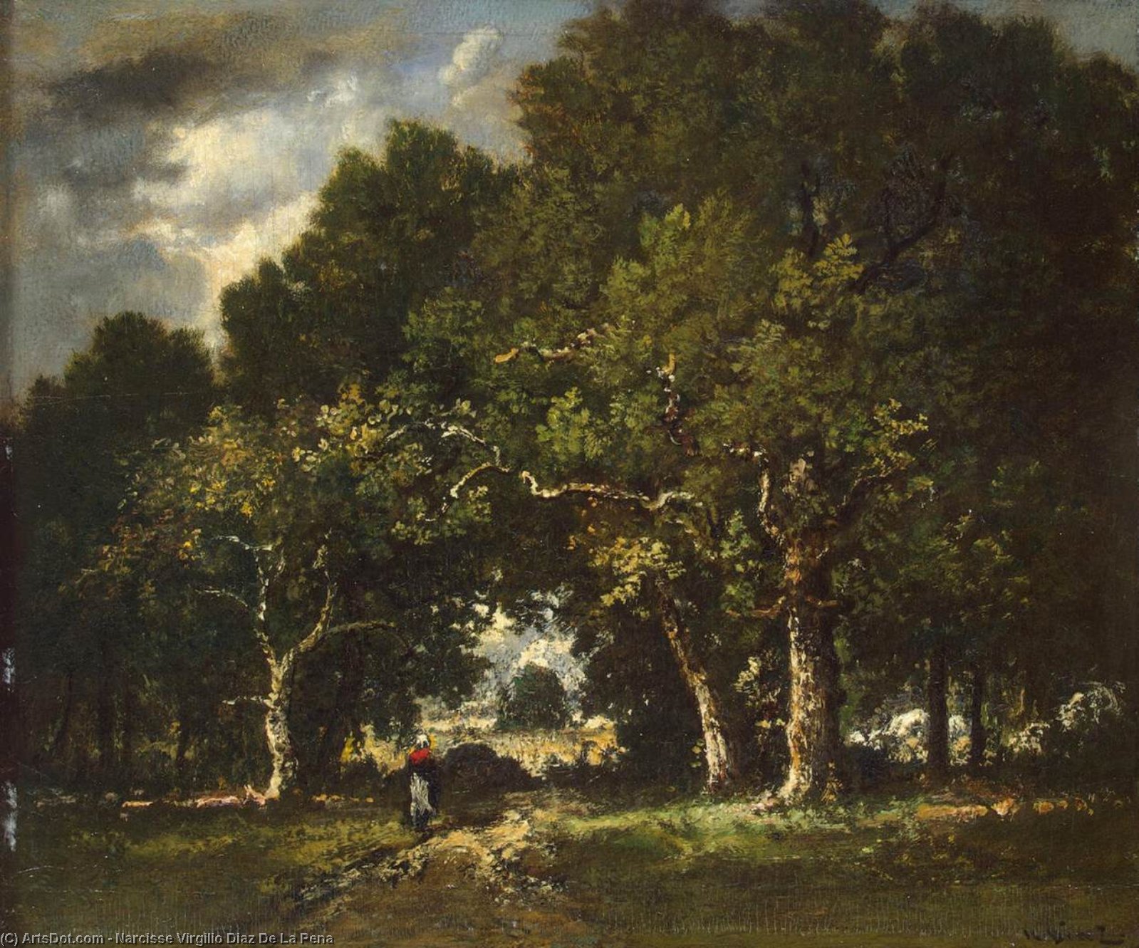 Road In The Wood — Narcisse Diaz De La Peña