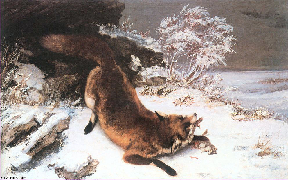 The Fox In The Snow — Gustave Courbet