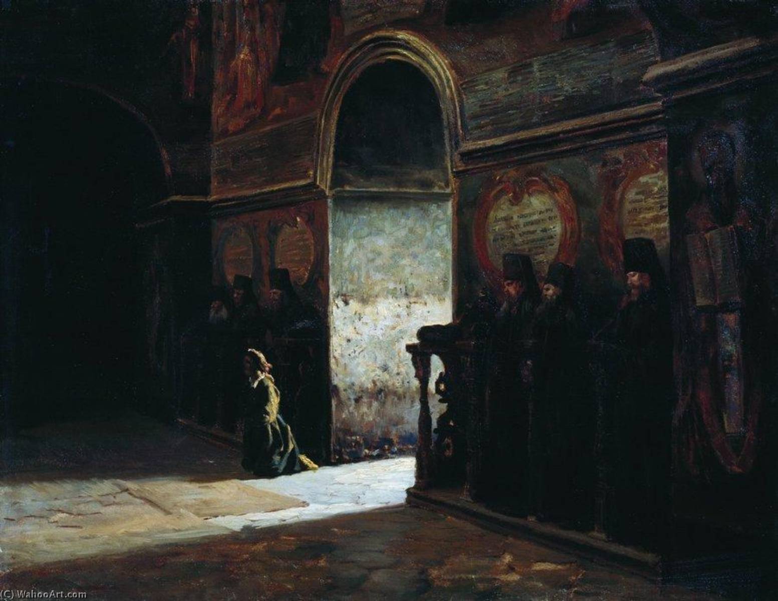 In The Monastery — Nikolai Aleksandrovich Yaroshenko