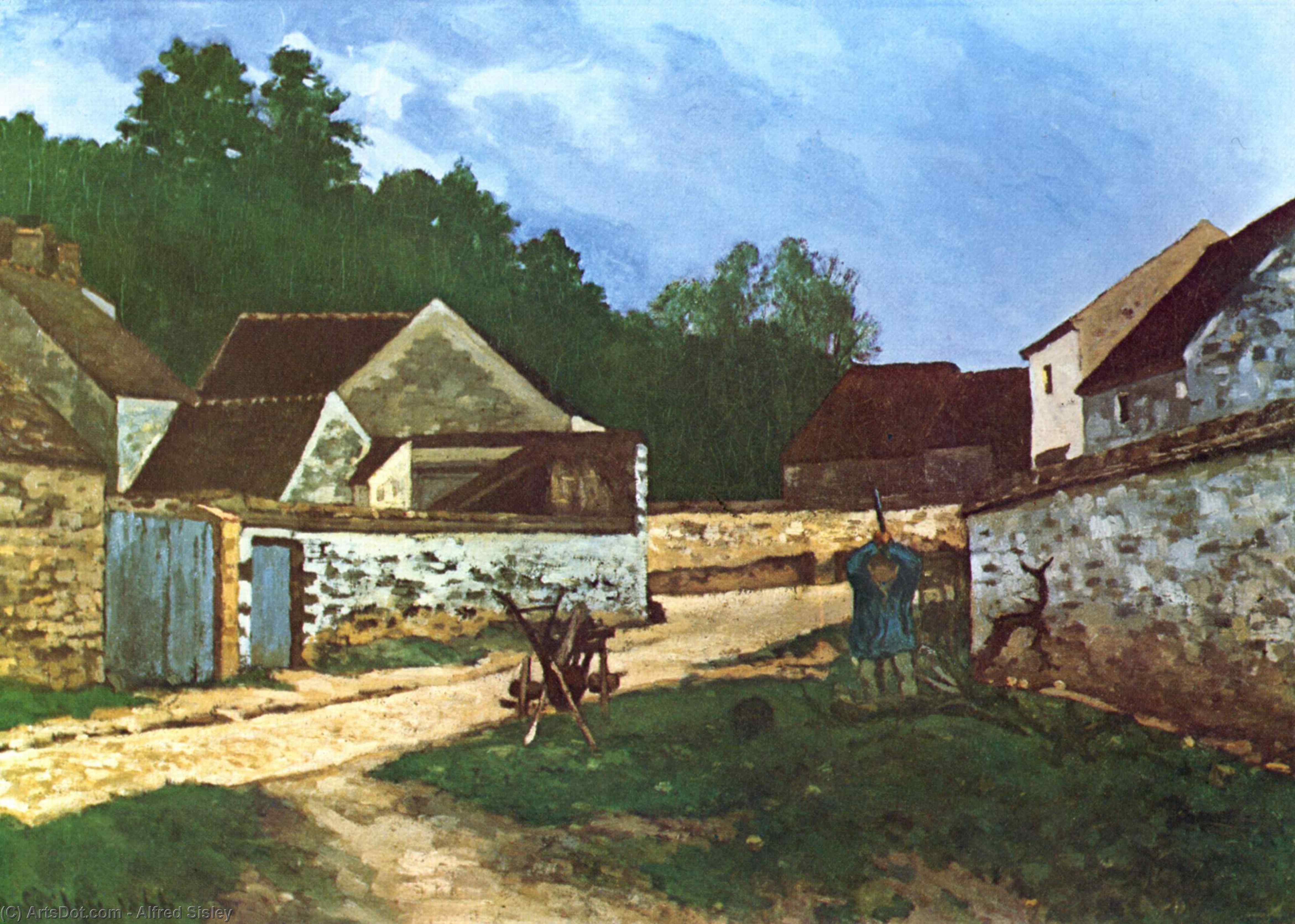 Dorfstrasse In Marlotte — Alfred Sisley