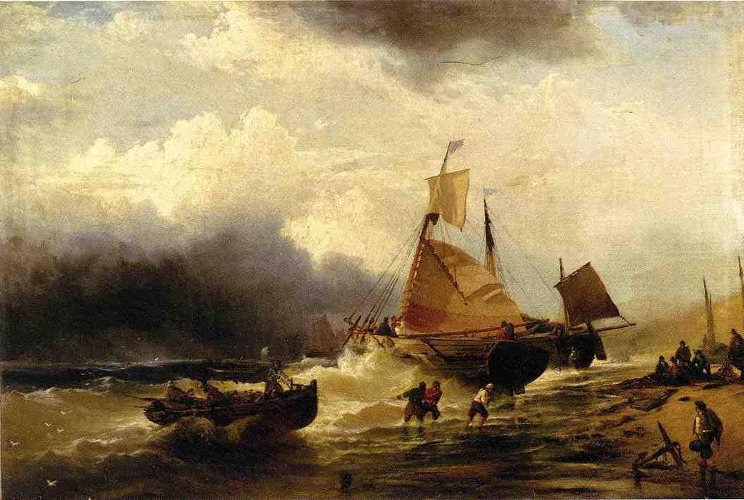 On The Beach At Digby — Edward Moran