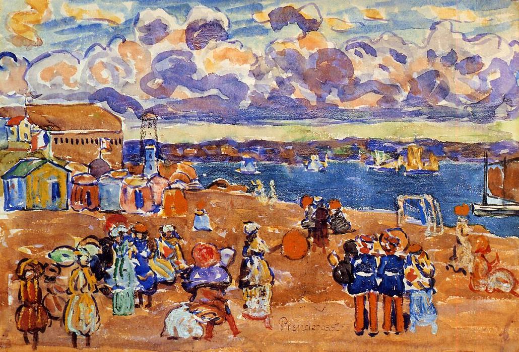 Beach At St. Malo — Maurice Brazil Prendergast