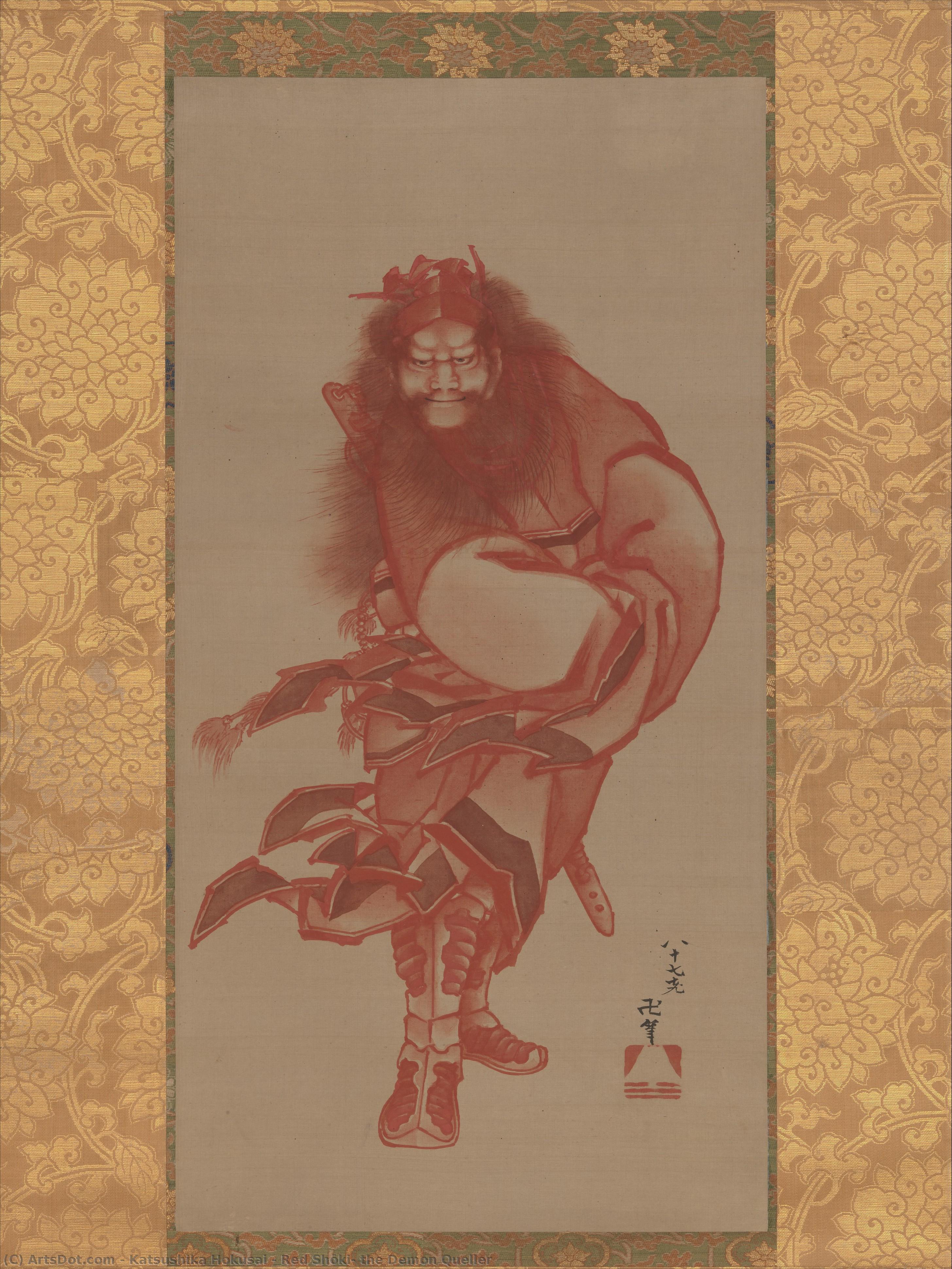 Red Shōki, The Demon Queller — Katsushika Hokusai