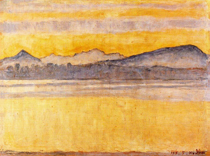Lake Geneva And Mont Blanc At Dawn — Ferdinand Hodler