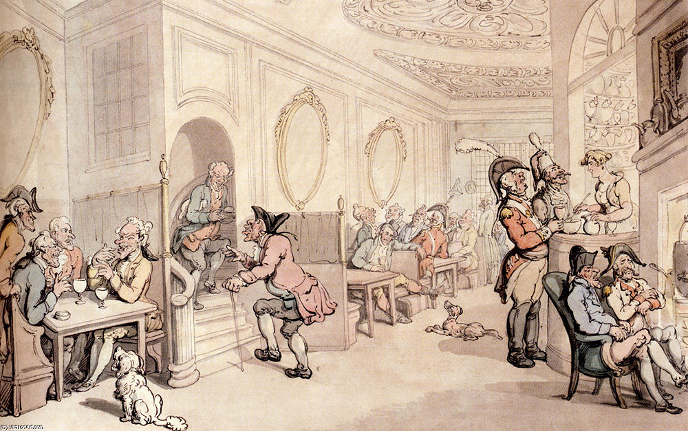 Strong Waters At Bath — Thomas Rowlandson