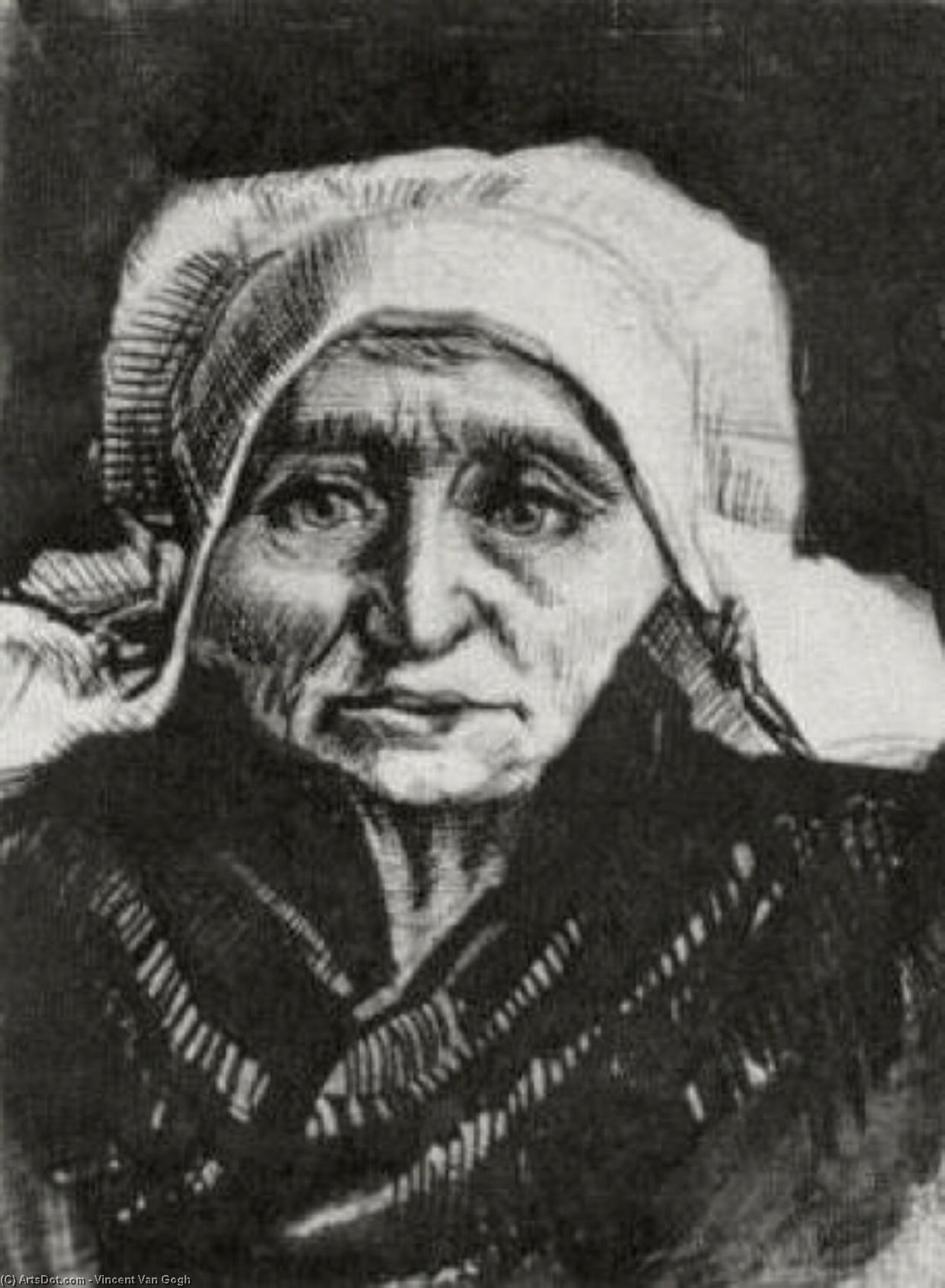 Peasant Woman, Head — Vincent Willem Van Gogh