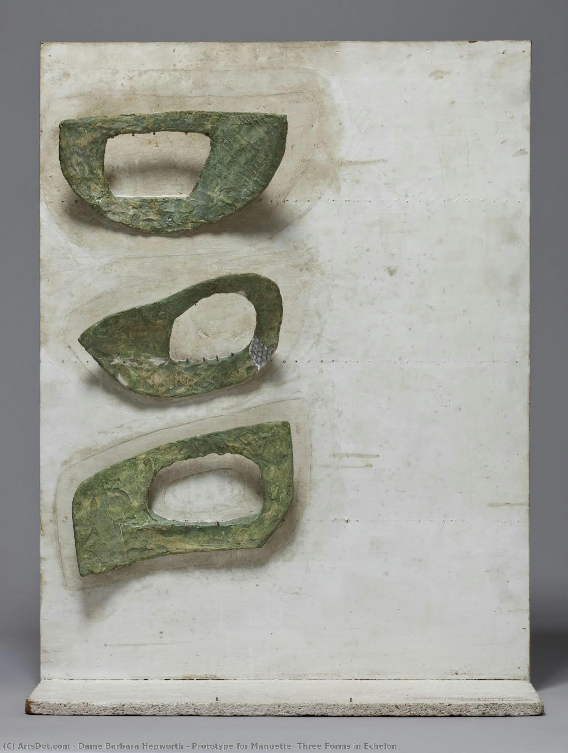 Prototype For Maquette, Three Forms In Echelon — Barbara Hepworth