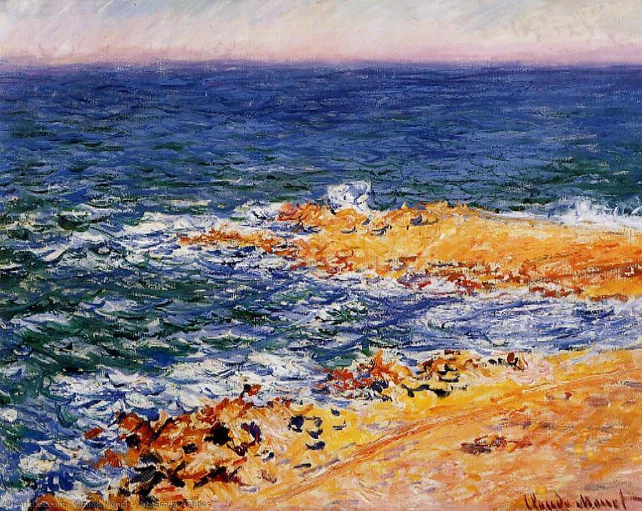 The Sea In Antibes — Claude Monet