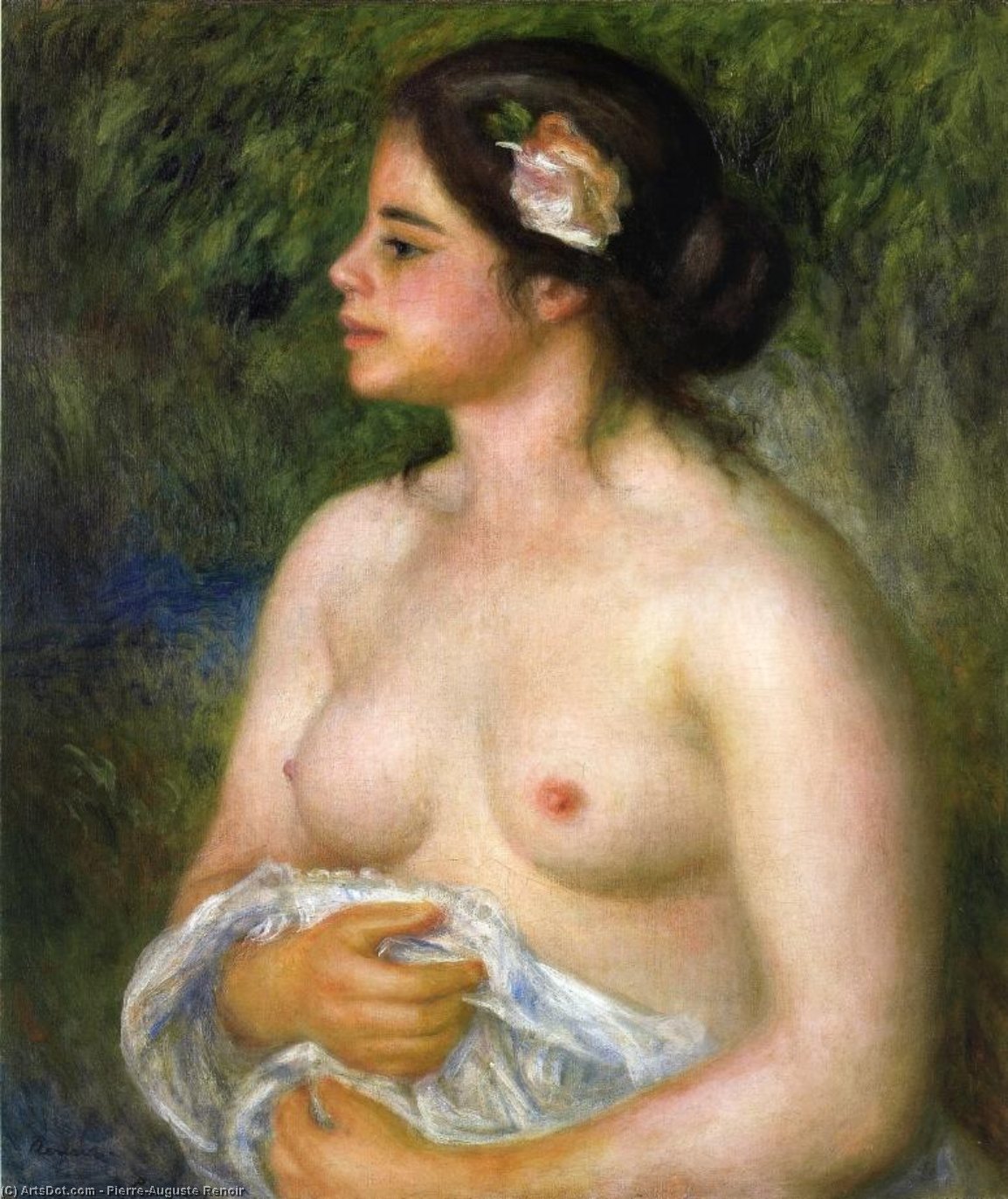 Gabrielle With A Rose (also Known As The Sicilian Woman) — Pierre-auguste Renoir