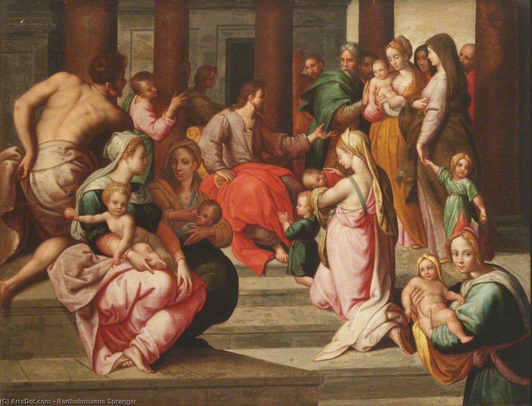 Christ Blessing Little Children — Bartholomaeus Spranger