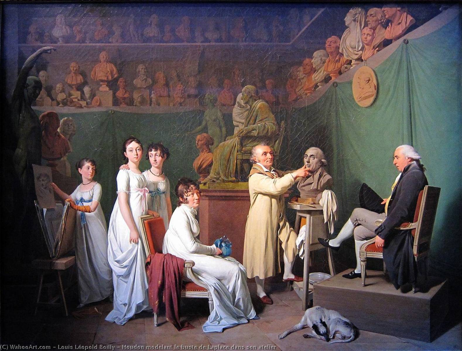 Houdon Modelant Le Buste De Laplace Dans Son Atelier — Louis Léopold Boilly