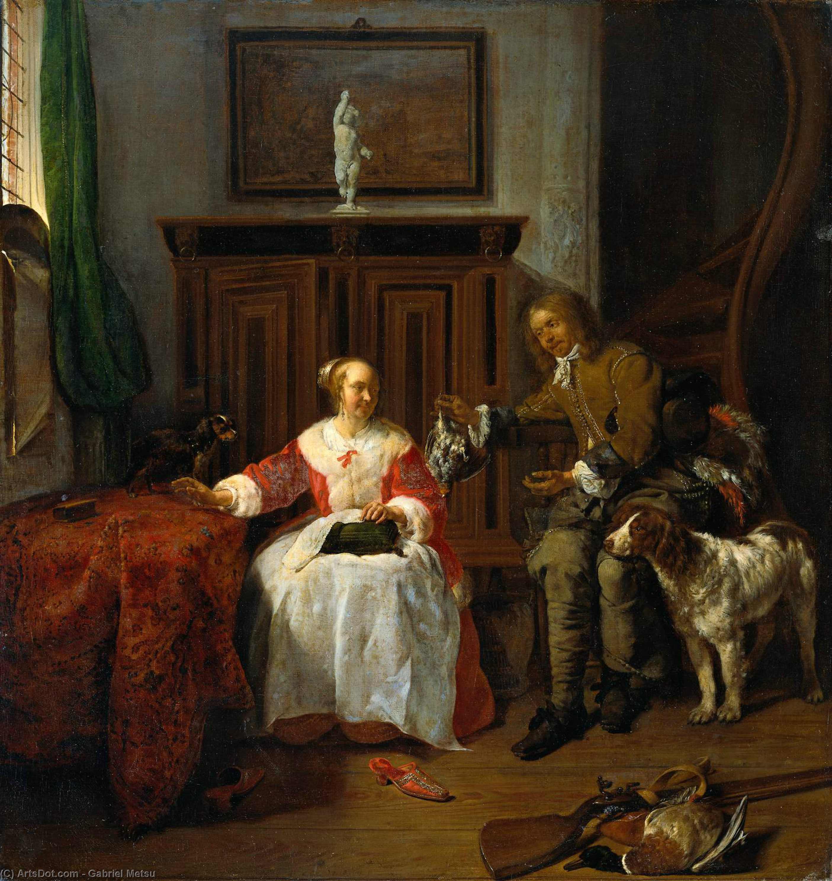 The Hunter's Present — Gabriel Metsu