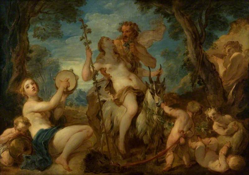 Bacchantes And Satyrs — Charles-joseph Natoire