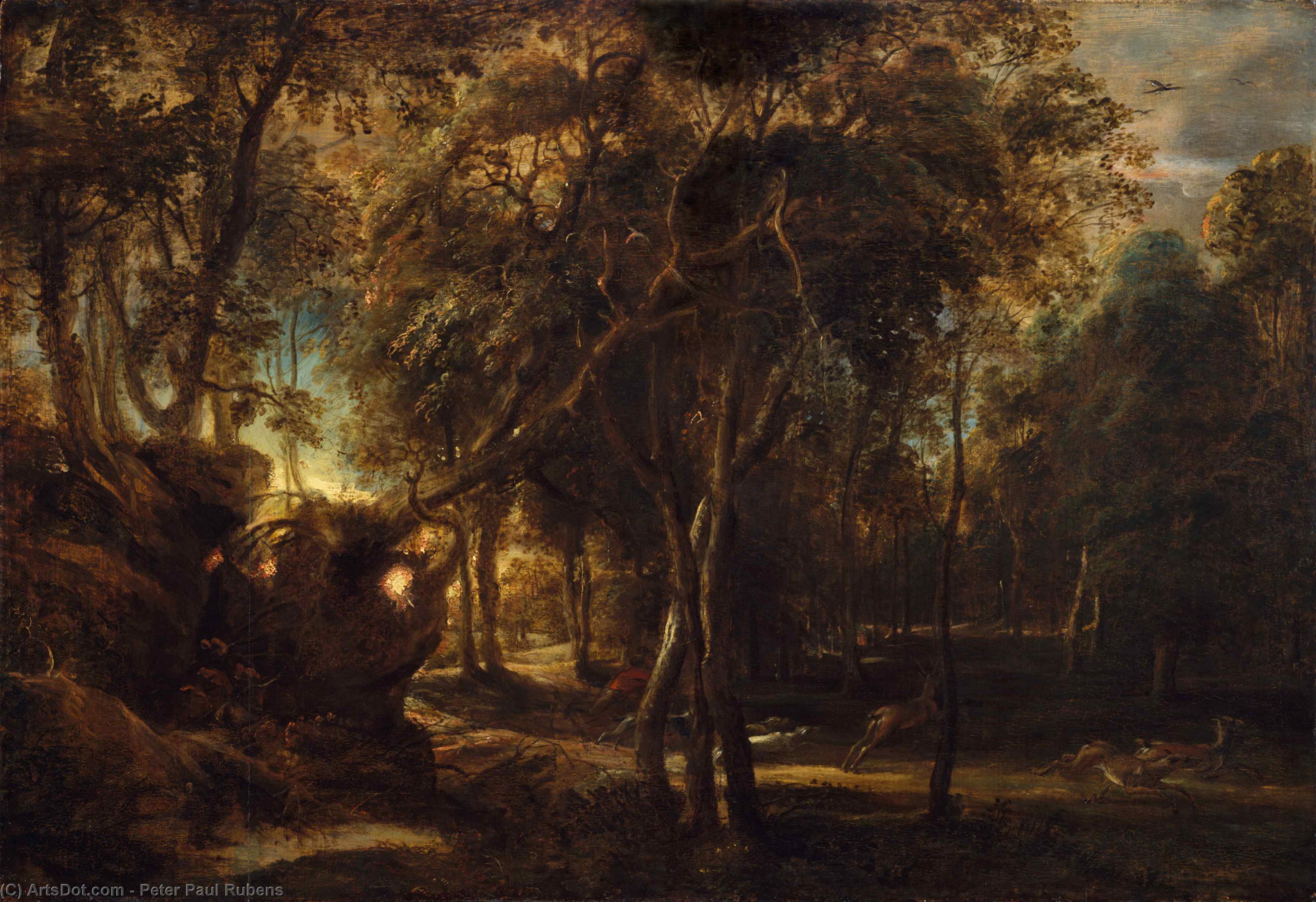 Forest Landscape At The Sunrise — Peter Paul Rubens