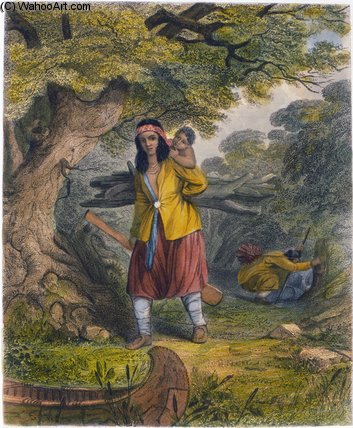 Indian Women Procuring Fuel — Seth Eastman