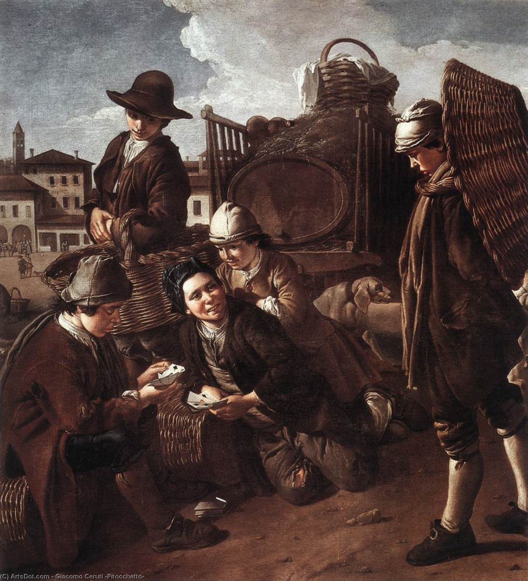 Evening At The Piazza — Giacomo Ceruti (pitocchetto)
