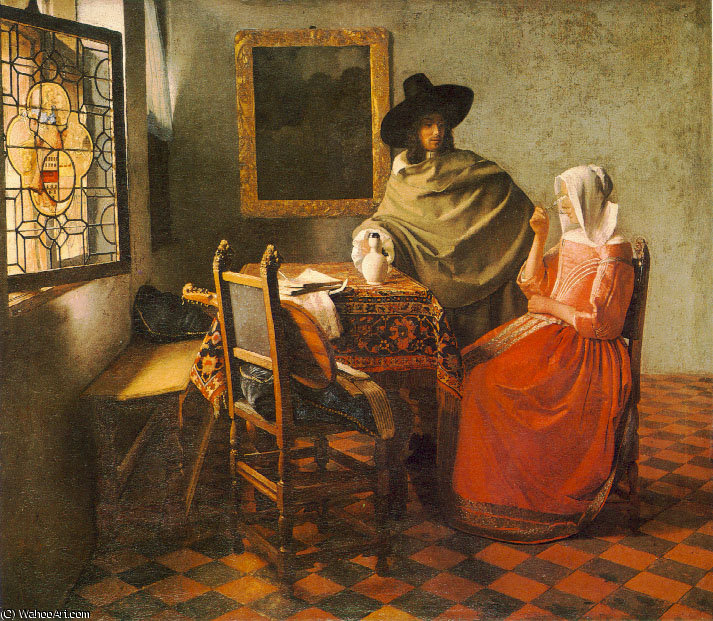 The Glass Of Wine, Gemäldegalerie — Johannes Vermeer