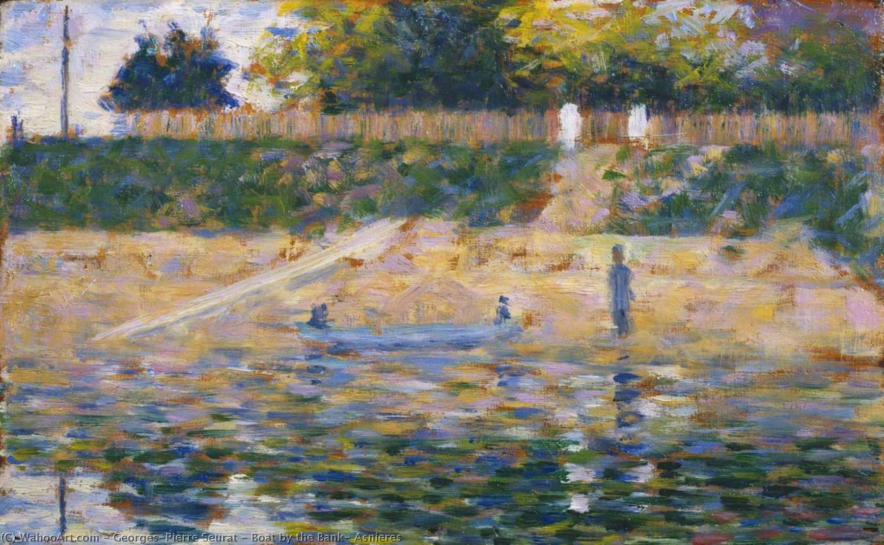 Boat By The Bank, Asnieres — Georges Seurat
