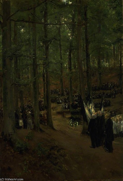 Memorial Service For Emperor Frederick At Kösen — Max Liebermann