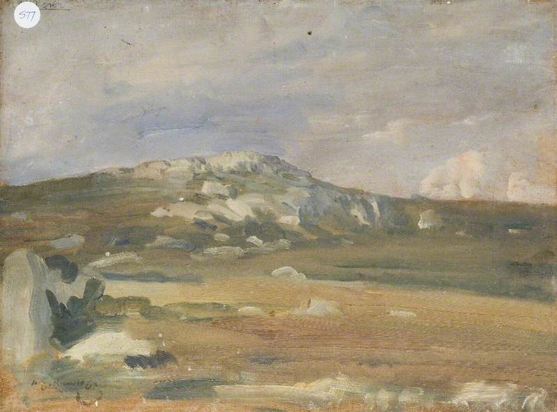 An Exmoor Landscape (verso) — Sir Alfred James Munnings