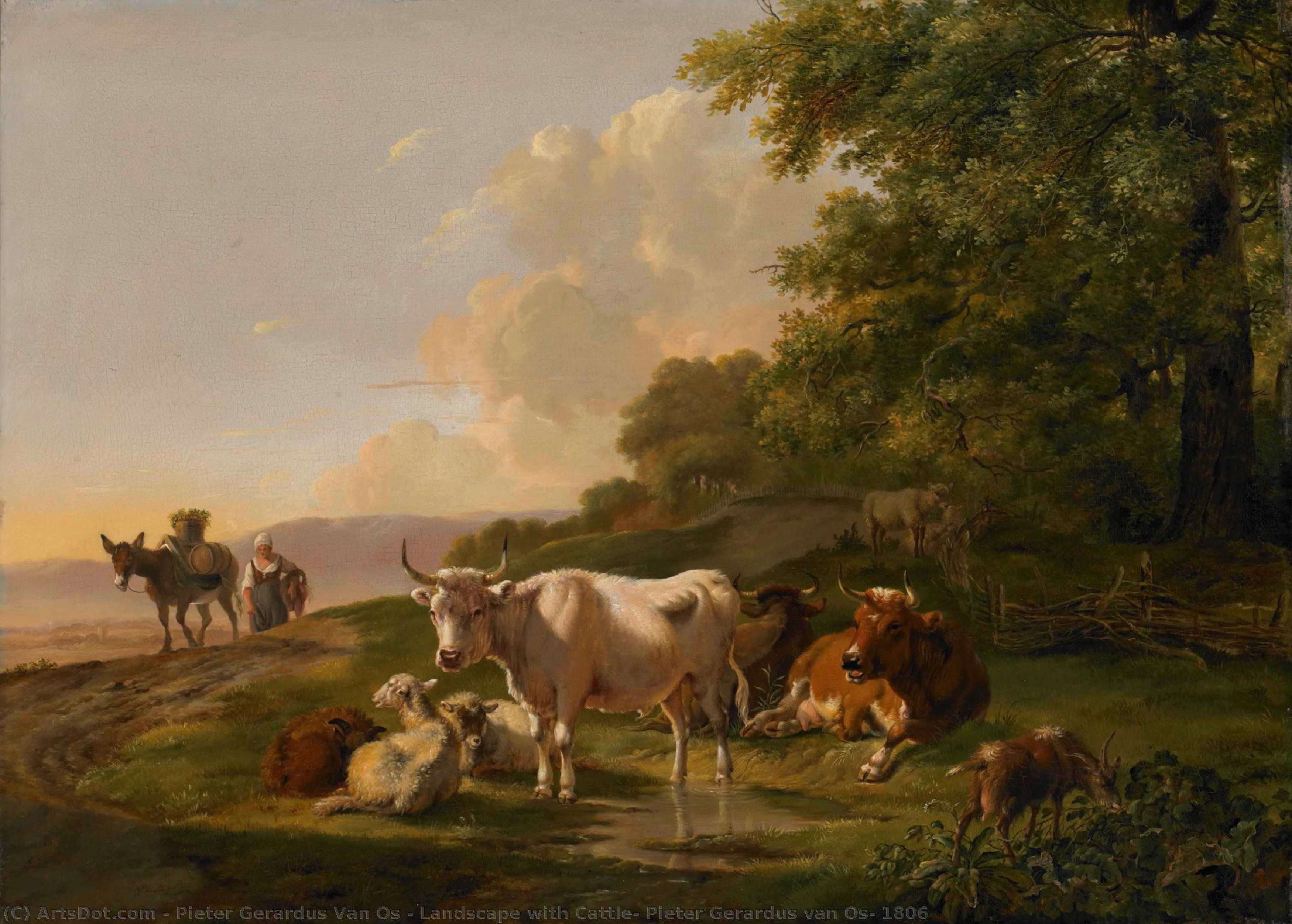 Landscape With Cattle, Pieter Gerardus Van Os, 1806 — Pieter Gerardus Van Os