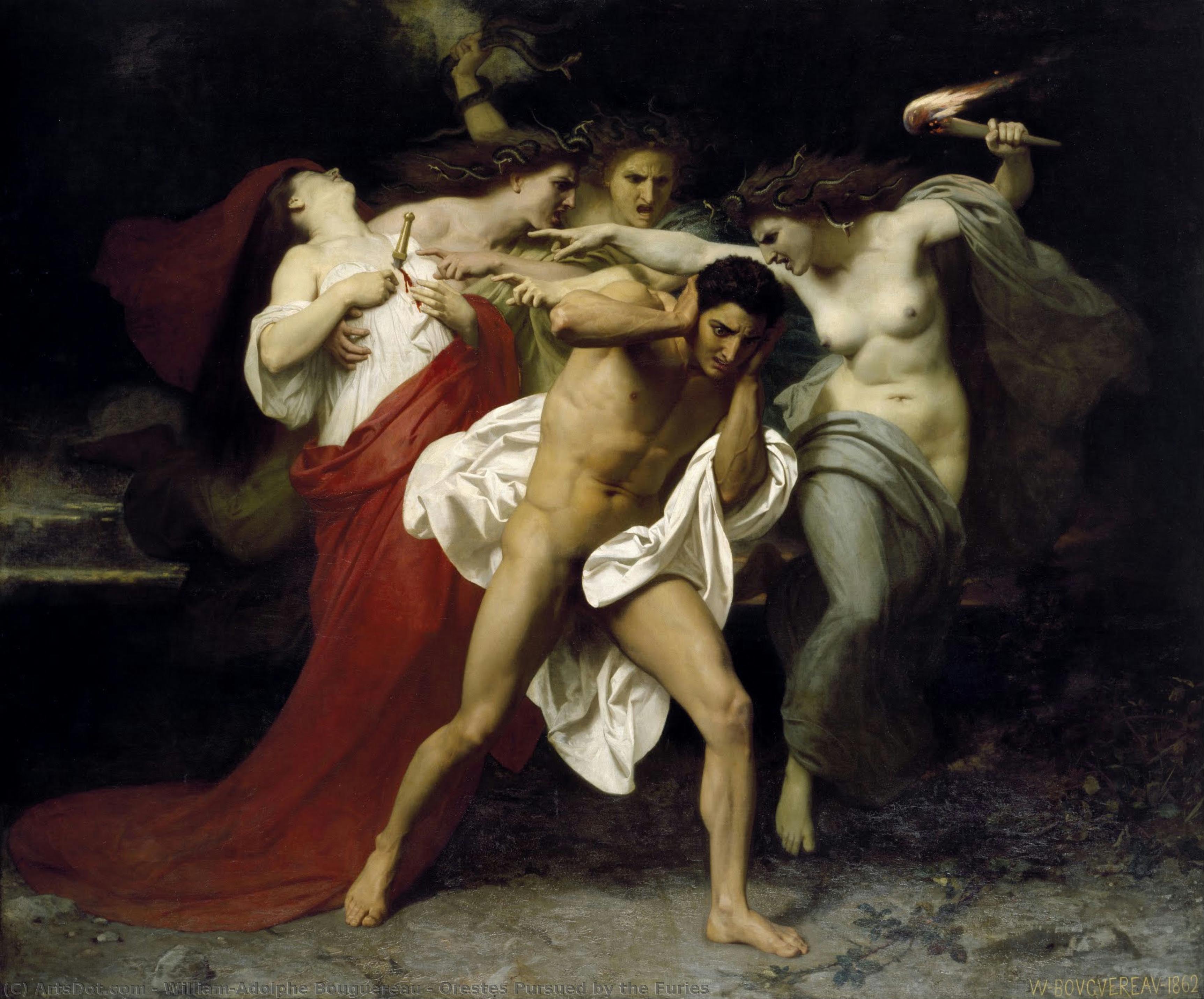 Orestes Pursued By The Furies — William-adolphe Bouguereau