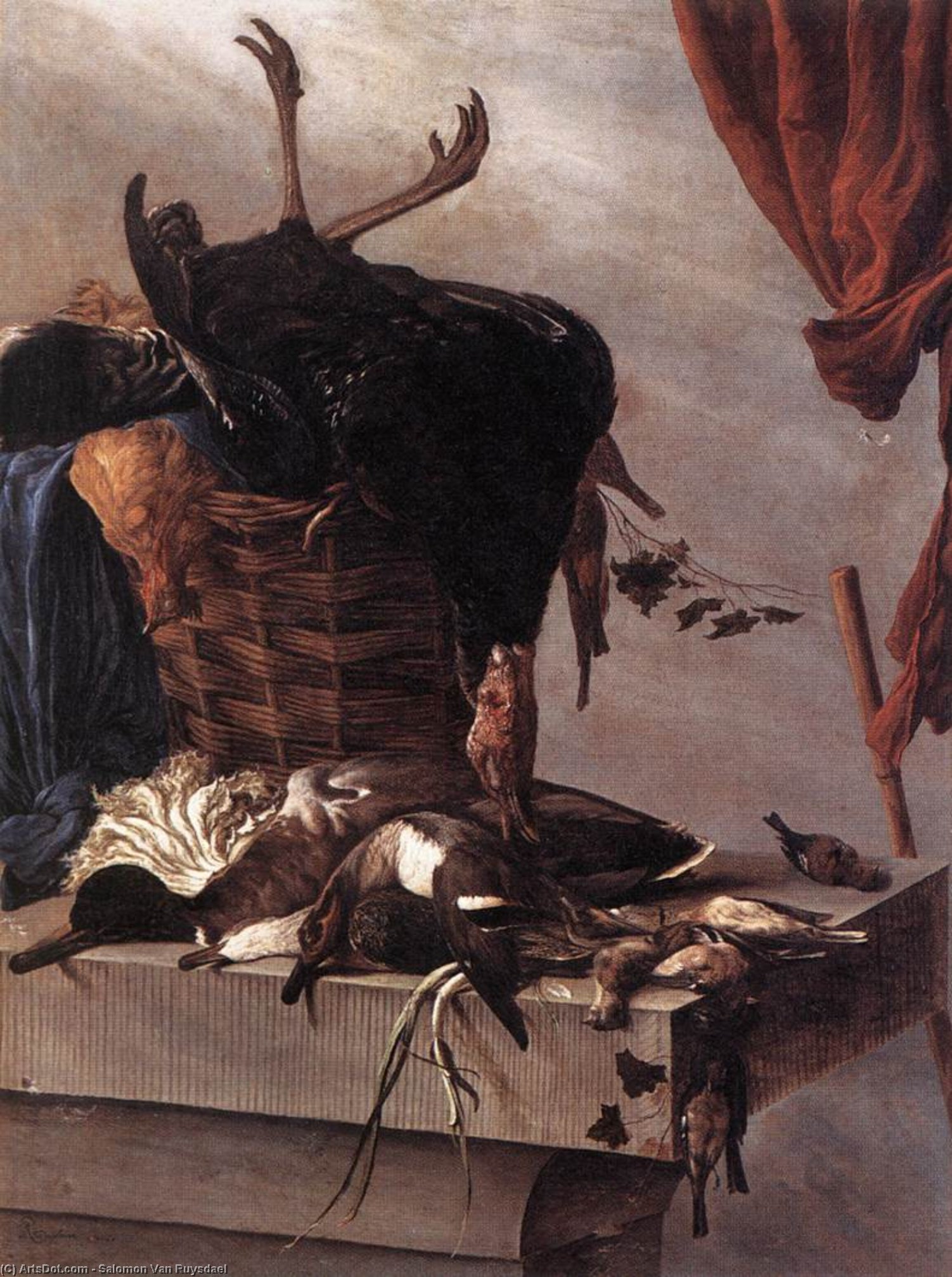 Still-life With A Turkey — Salomon Van Ruysdael