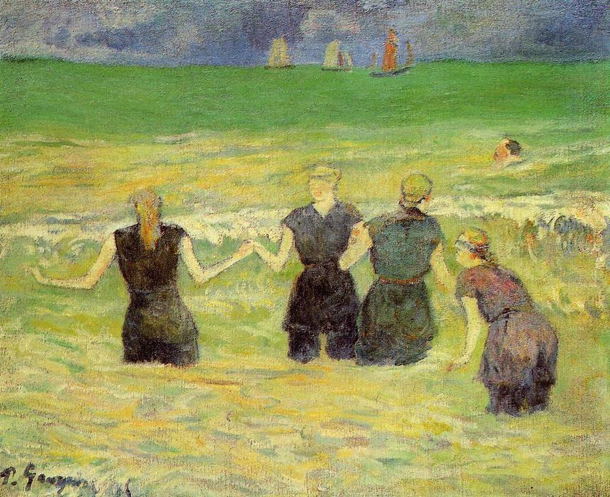 Women Bathing, Dieppe — Eugène Henri Paul Gauguin