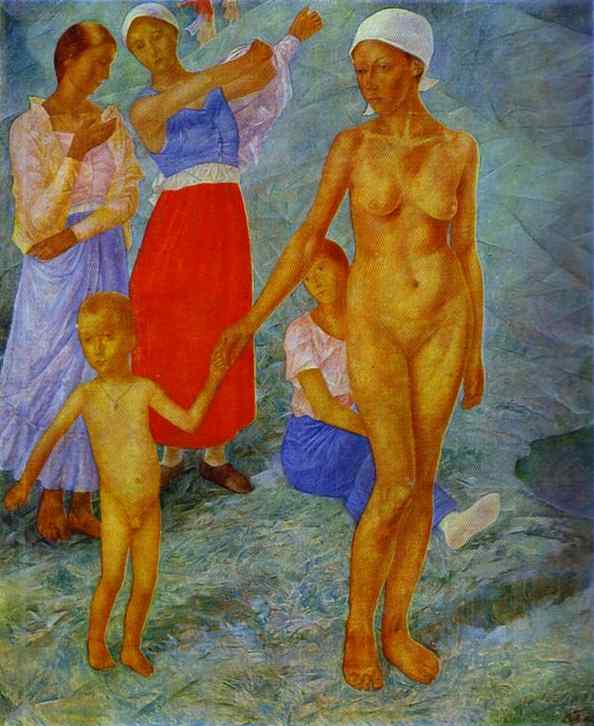Morning. Bathers — Kuzma Petrov-vodkin