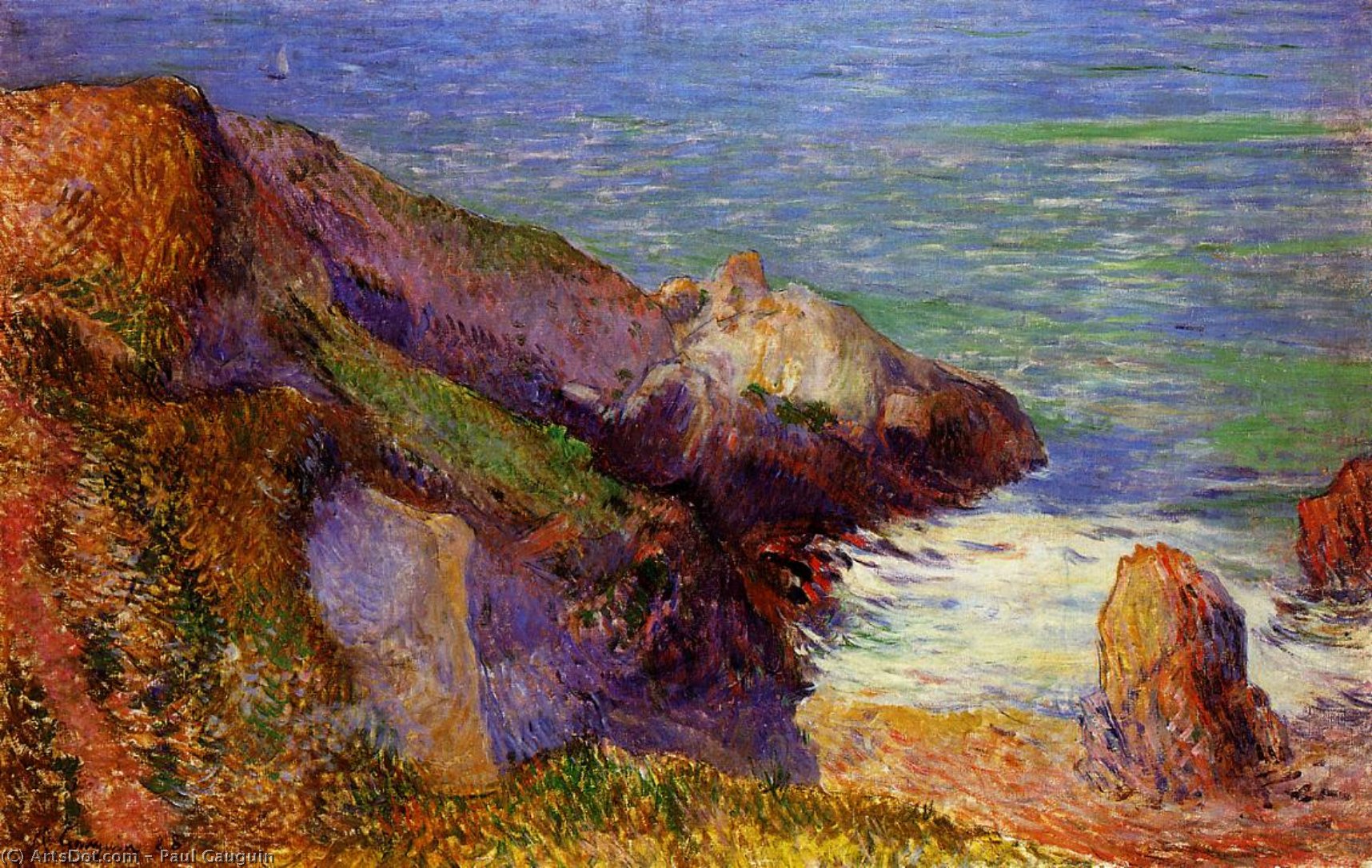 Rocks On The Breton Coast — Eugène Henri Paul Gauguin