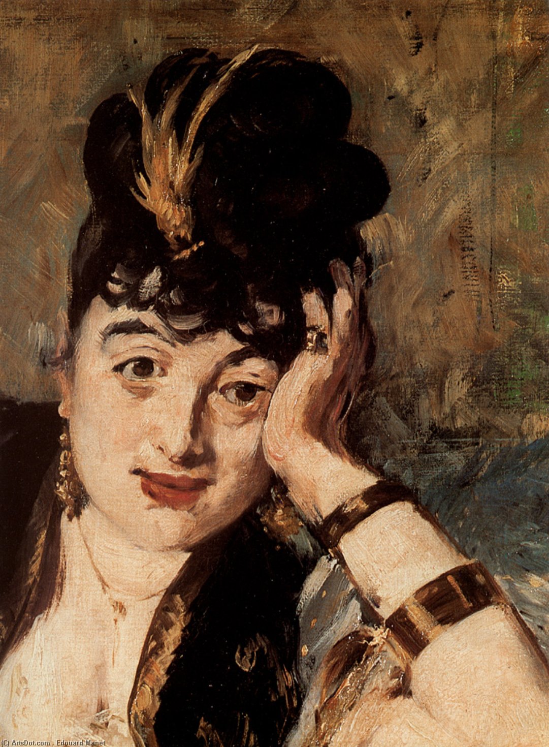 Woman With Fans Detail — Édouard Manet