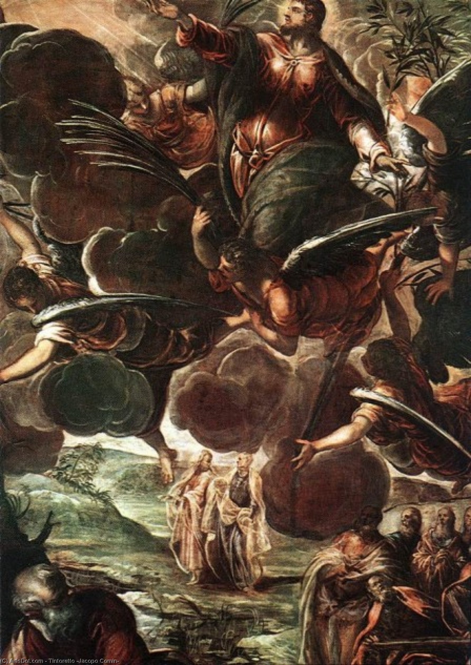 La Ascensión Detalle1 — Jacopo Tintoretto