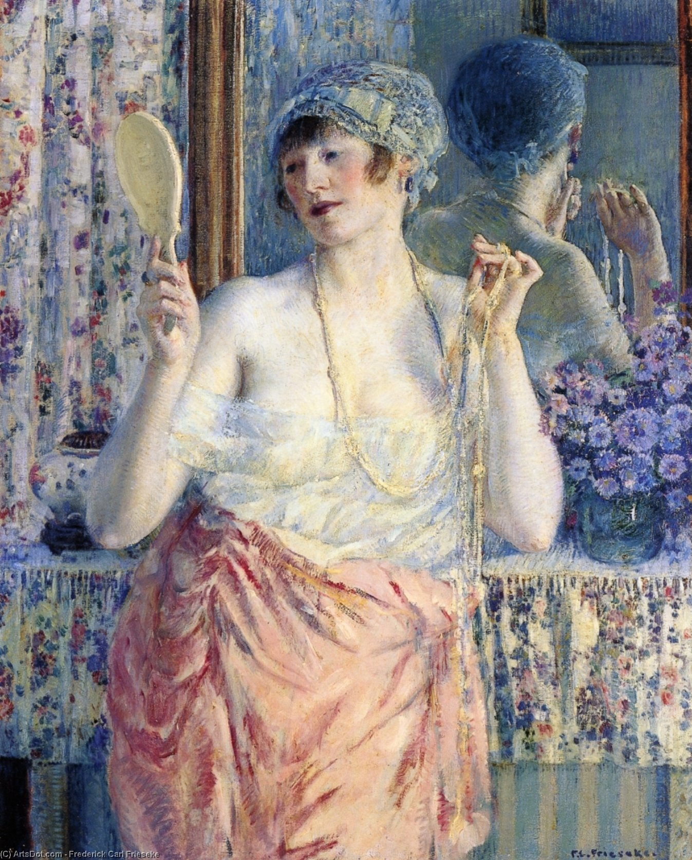Woman Before A Mirror — Frederick Carl Frieseke