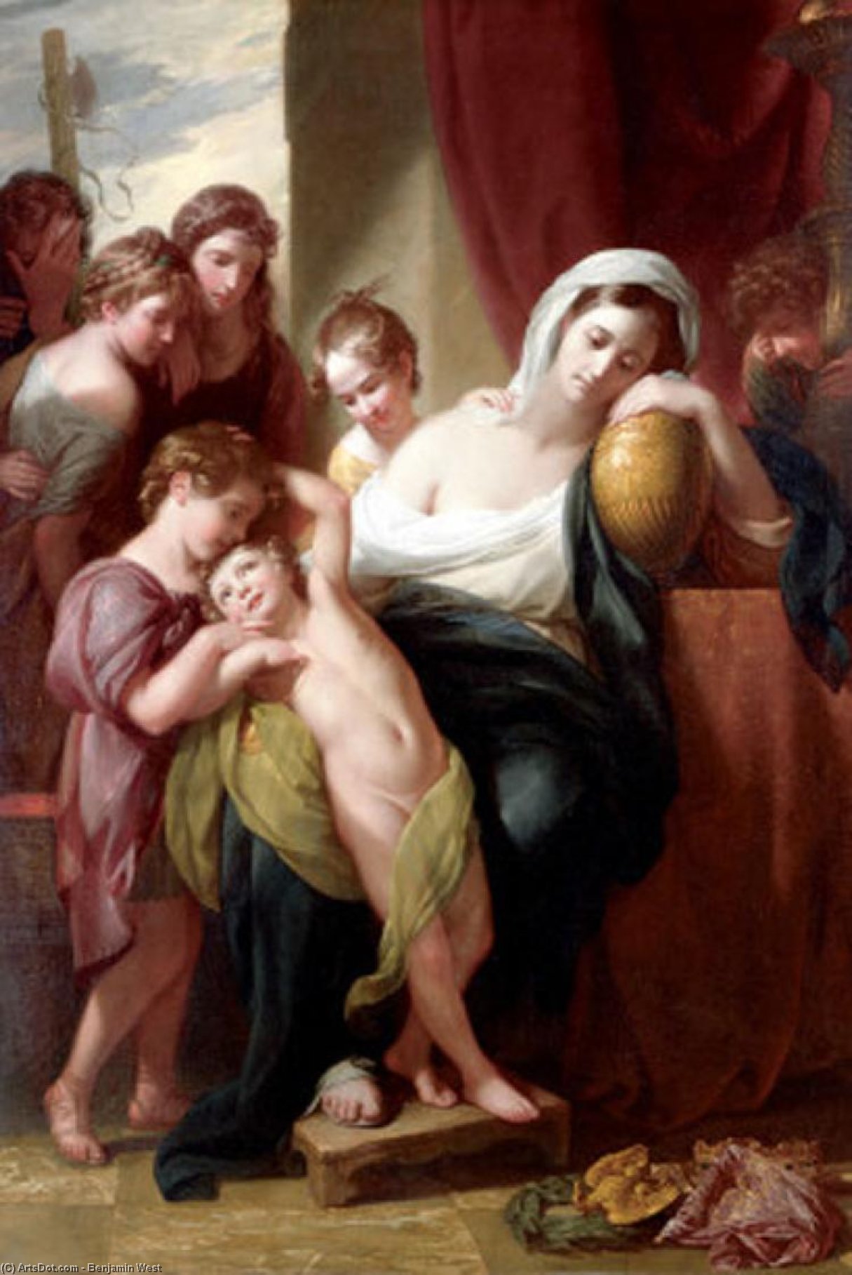 Agrippina And Her Children Mourning Over The Ashes Of Germanicus — Benjamin West