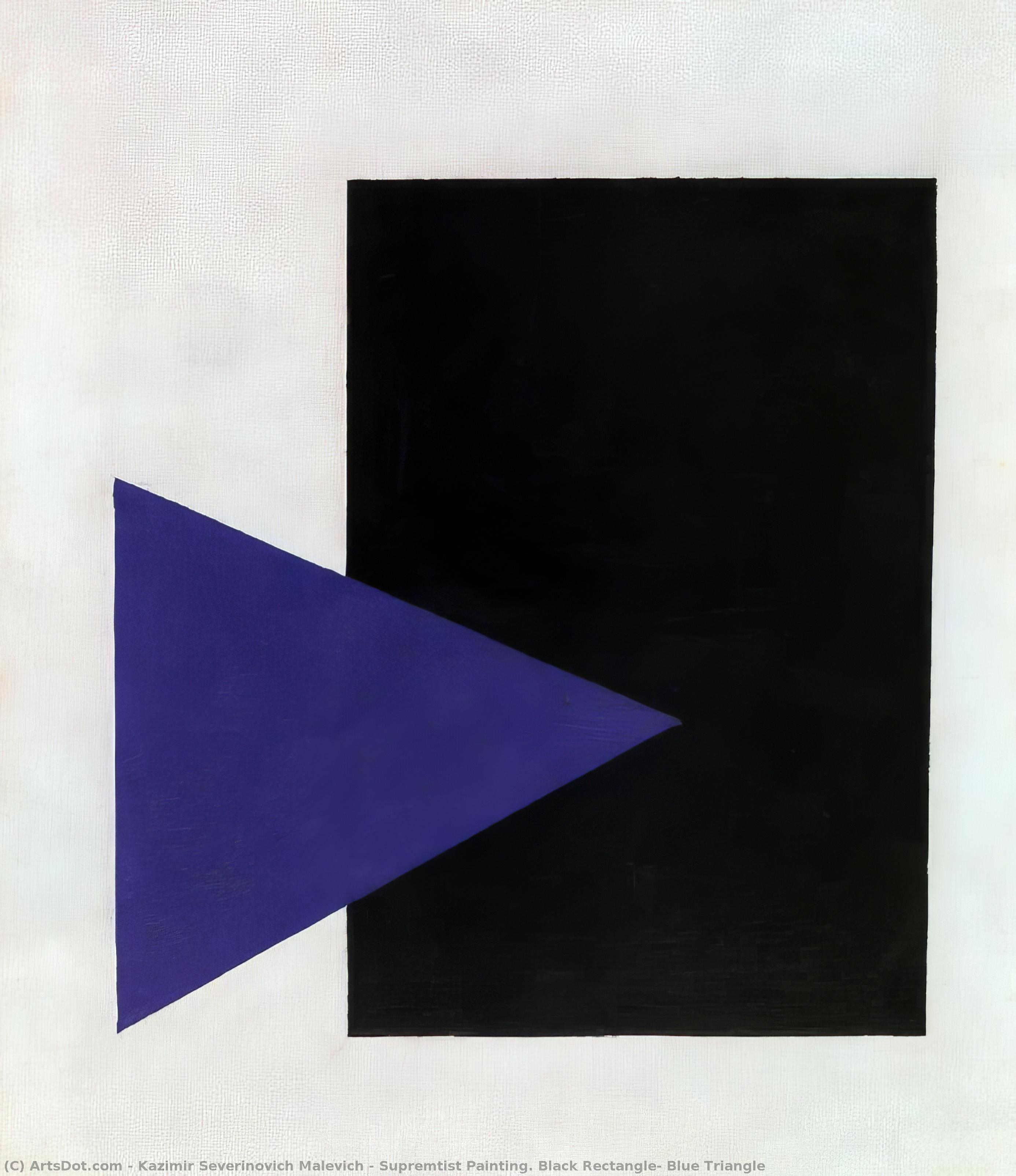 Supremtist Painting. Black Rectangle, Blue Triangle — Kazimir Malevich