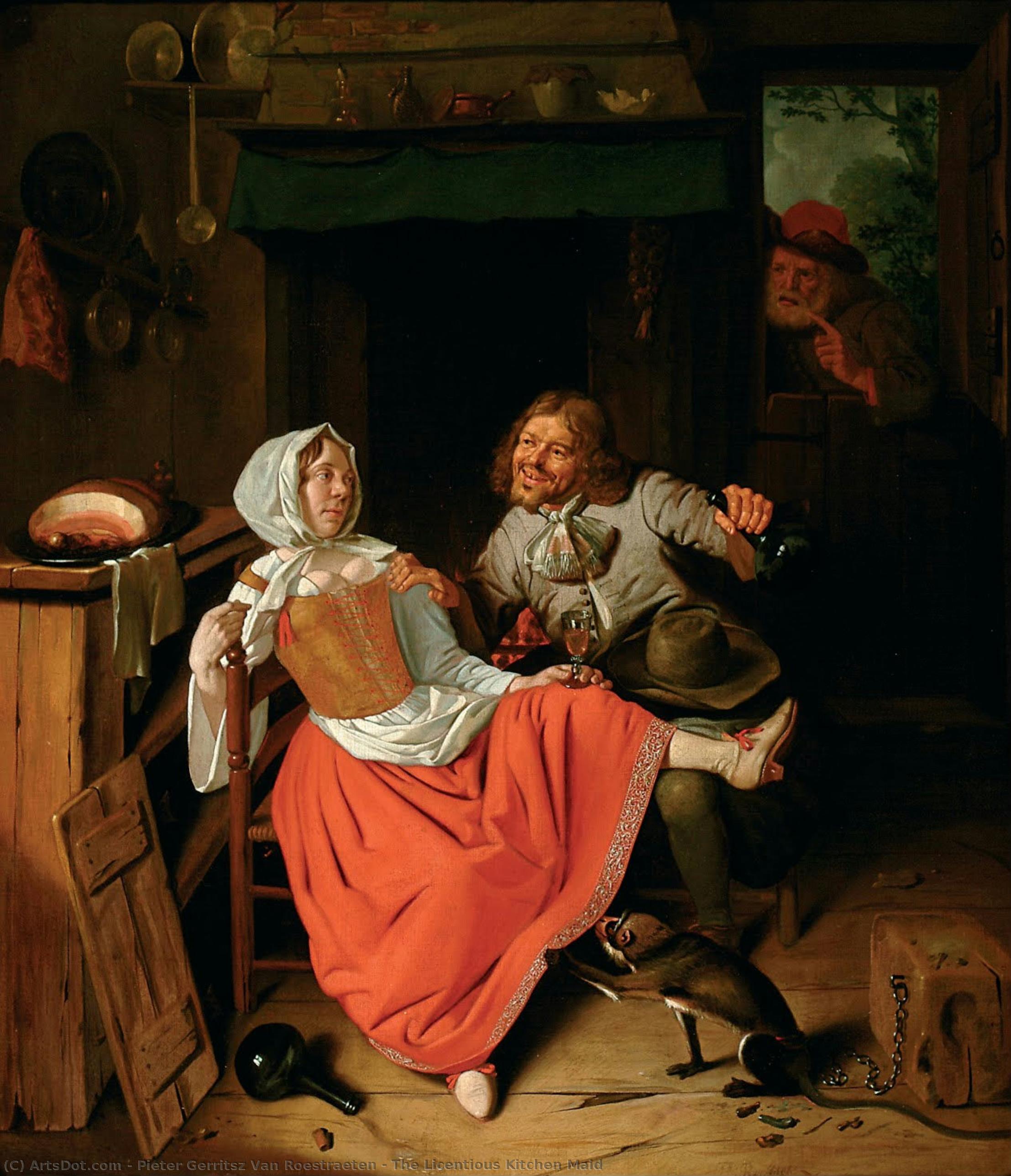 The Licentious Kitchen Maid — Pieter Gerritsz Van Roestraten