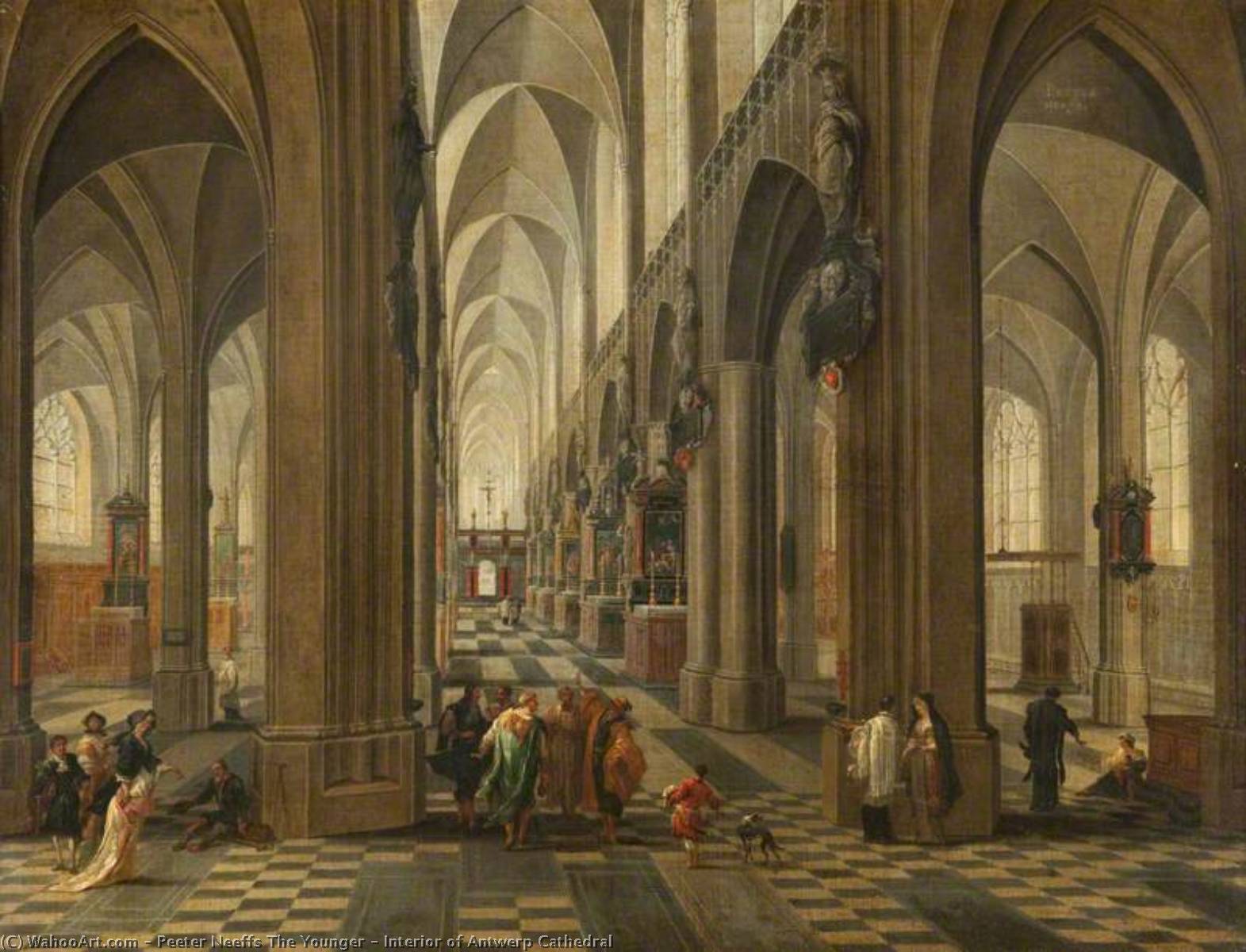 Interior Of Antwerp Cathedral — Peeter The Younger Neeffs