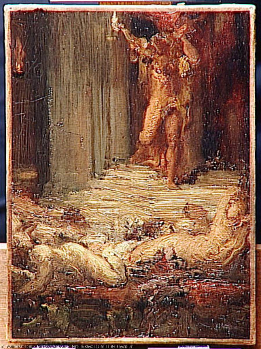 Hercule Chez Les Filles De Thespius — Gustave Moreau