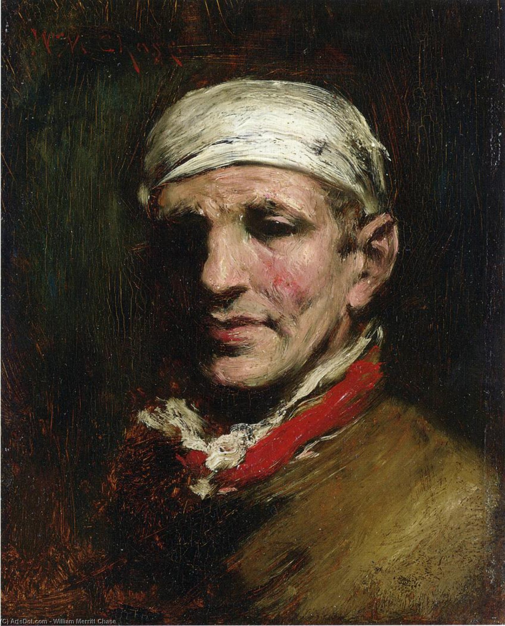 Man With Bandana — William Merritt Chase