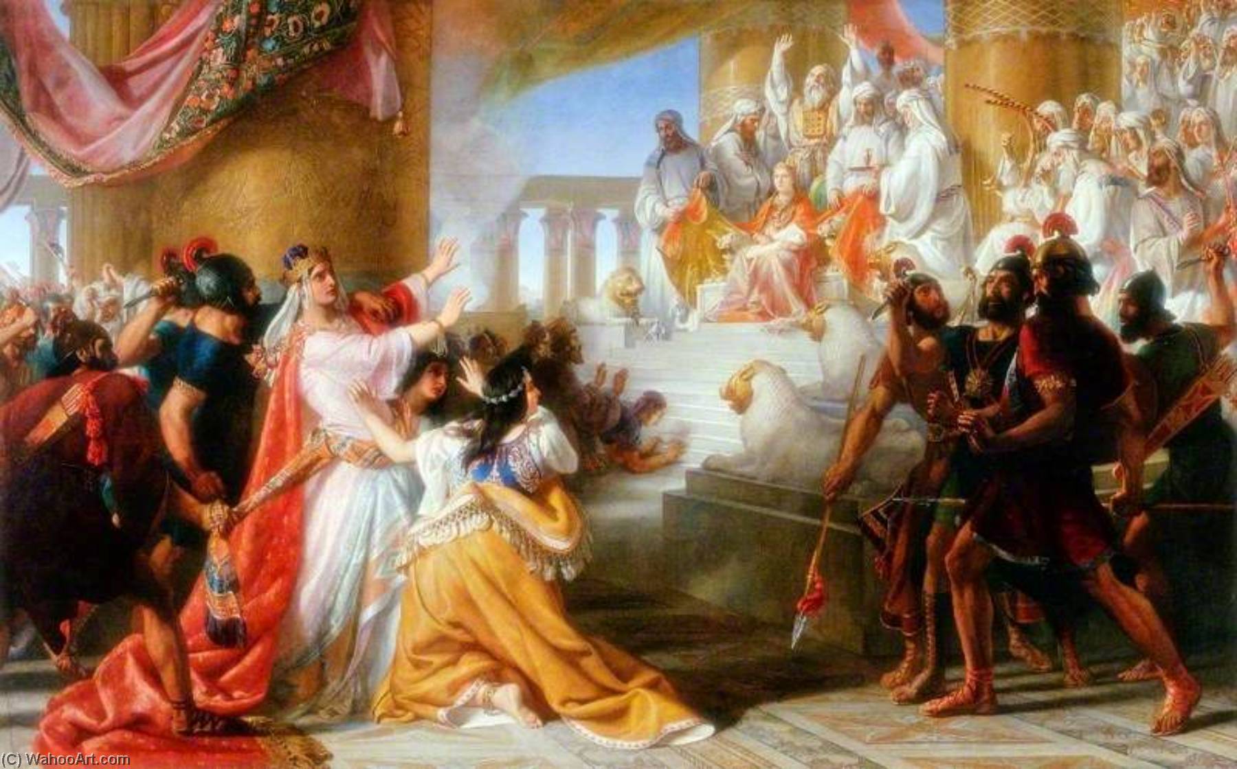 Athaliah's Dismay At The Coronation Of Joash — Solomon Alexander Hart
